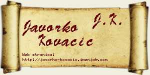 Javorko Kovačić vizit kartica